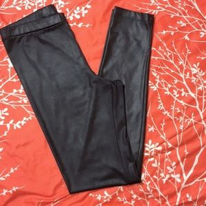 Black Slick Legging Sz M Forever 21